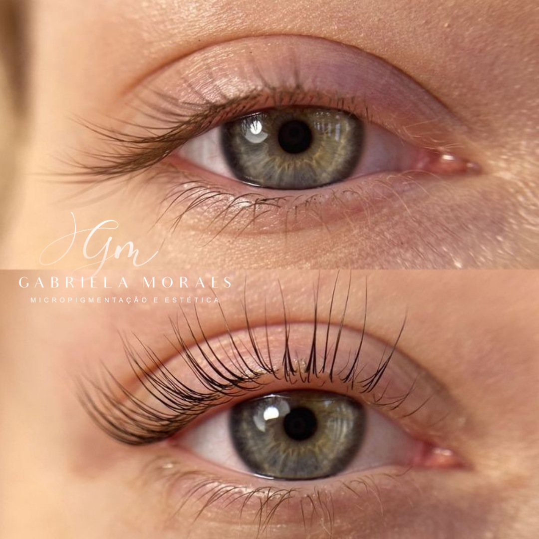 Lifting de cílios — antes e depois